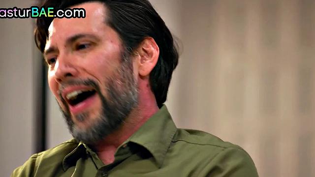 Mastur MILF throating and riding after catching him