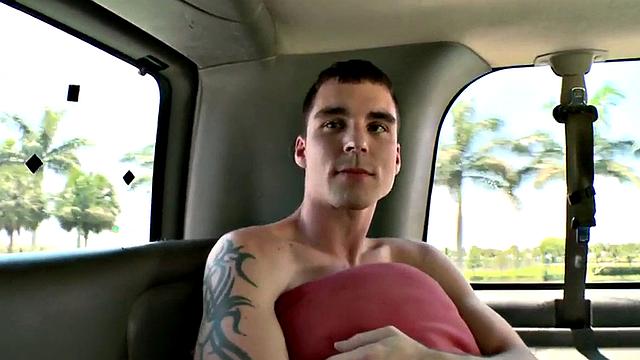 Straight amateur stud fucks gay stud in pickup for money