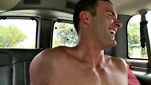 Straight amateur stud fucks gay stud in pickup for money