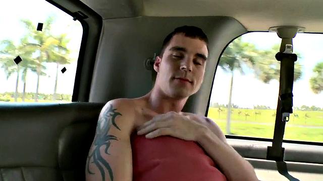 Straight amateur stud fucks gay stud in pickup for money