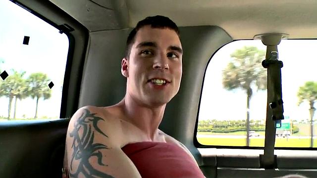 Straight amateur stud fucks gay stud in pickup for money