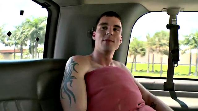 Straight amateur stud fucks gay stud in pickup for money