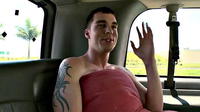 Straight amateur stud fucks gay stud in pickup for money