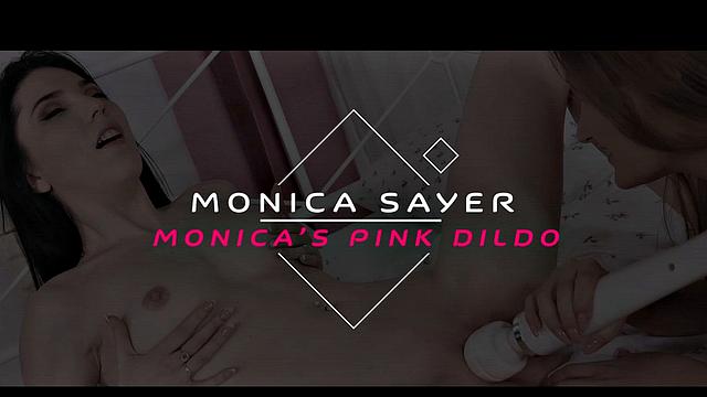 Monica Sayer with Pink Dildo