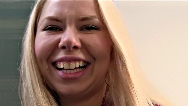 Blonde Russian loves stranger's big cock
