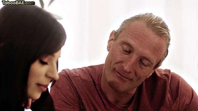 Cutie babe doggystyled by dad