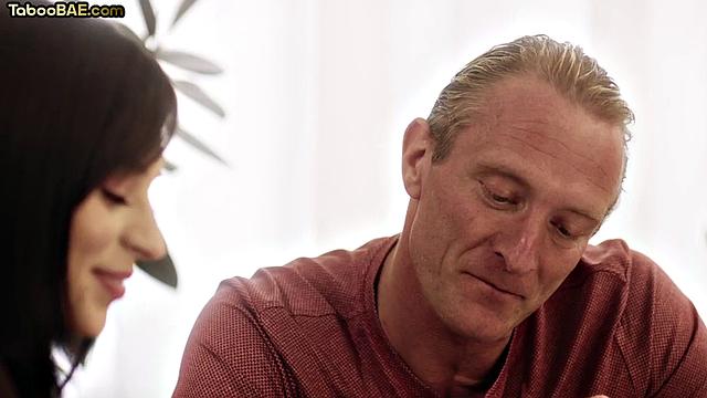 Cutie babe doggystyled by dad