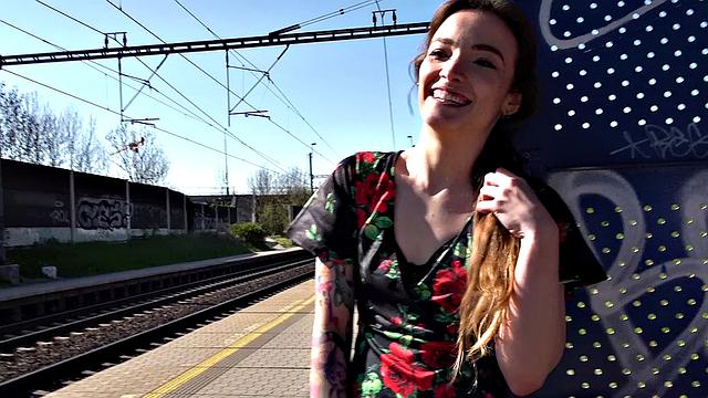 Tattooed minx gets off on cock & takes it in every position outdoors