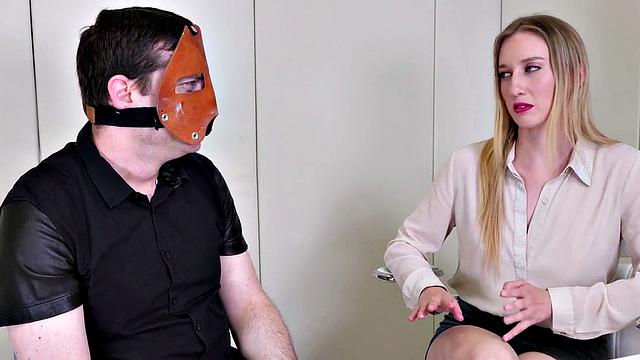 Slave teen ass ramred by dildo and doms cock