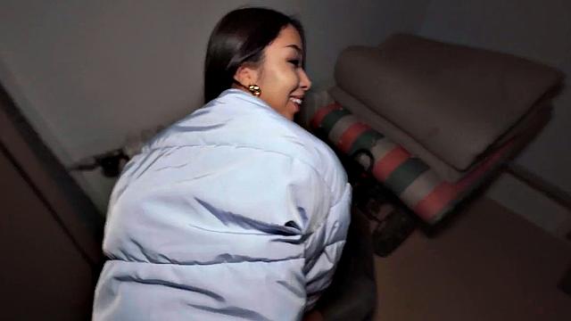 Real ethnic cock bouncing