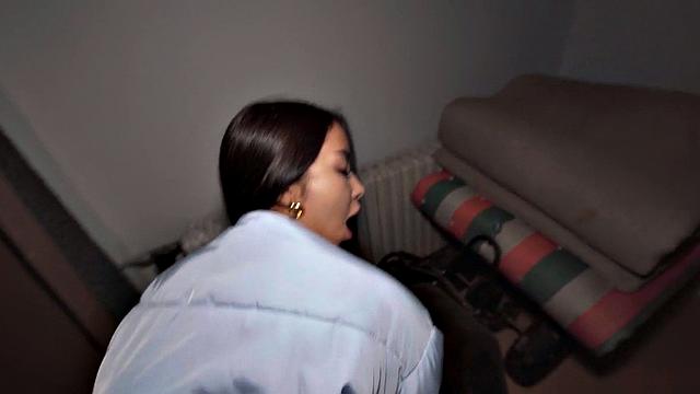 Real ethnic cock bouncing