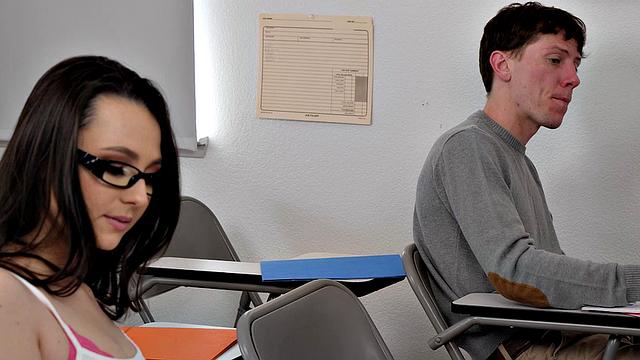 Liz Jordan is no fun at school but Rion can change that by fucking her!!