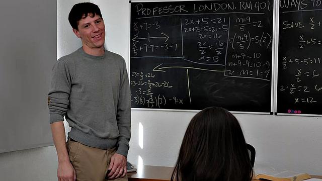 Liz Jordan is no fun at school but Rion can change that by fucking her!!