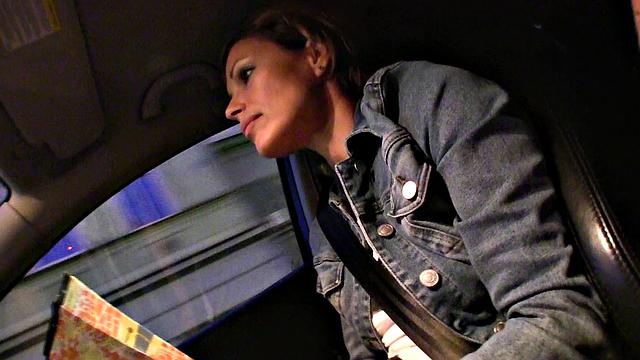 Lost Cutie Gets A Ride From Stranger For A Taste Of Pussy Juice