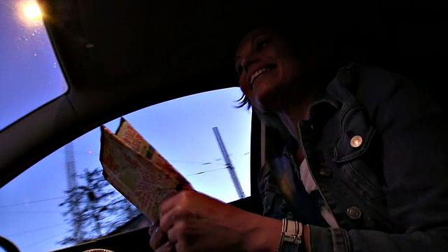 Lost Cutie Gets A Ride From Stranger For A Taste Of Pussy Juice