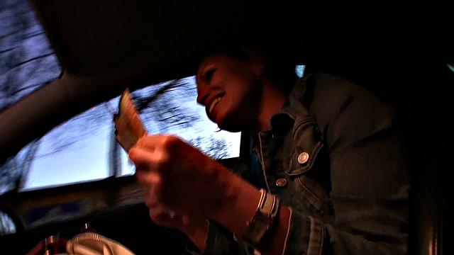 Lost Cutie Gets A Ride From Stranger For A Taste Of Pussy Juice