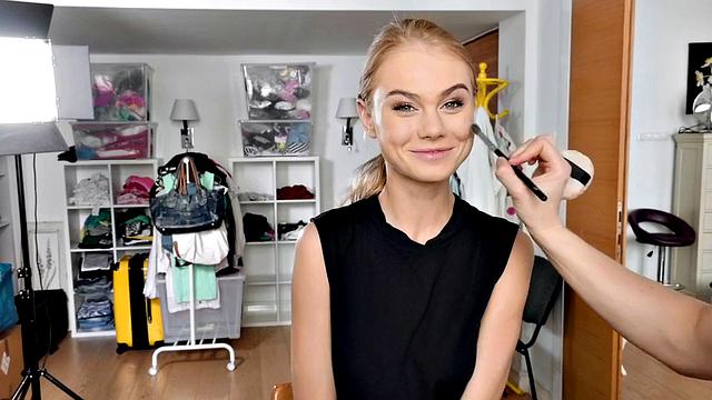 Stunning babe 1st time rammed on camera after teasing