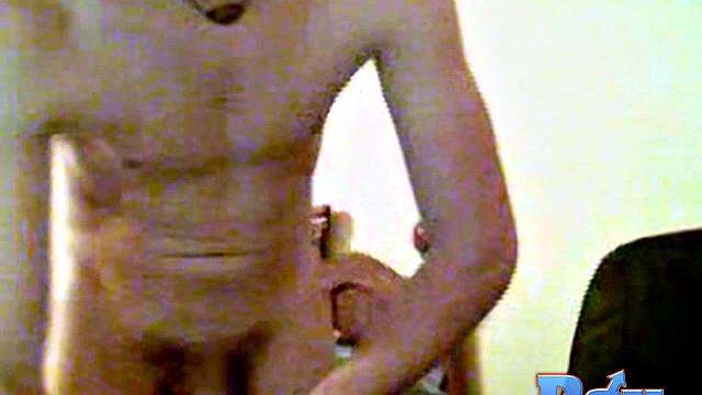 Trace strokes his cock for a hungry audience, teasing every inch until he explodes