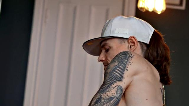 Kinky couple gets down and dirty with a hung stranger in public