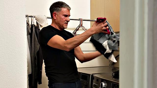 Sophia Leone gets wet watching her husband sniff her panties