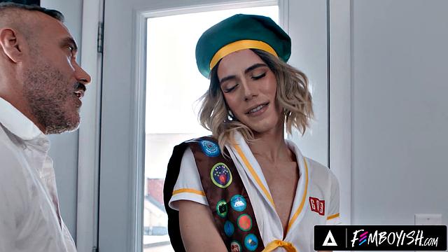 FEMBOYISH - Horny DILF Manuel Skye Turns Down Cookies But Pounds Sexy Femboy Cristiano's Ass