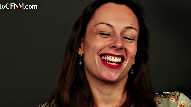 CFNM classy femdom British ladies in group BJ