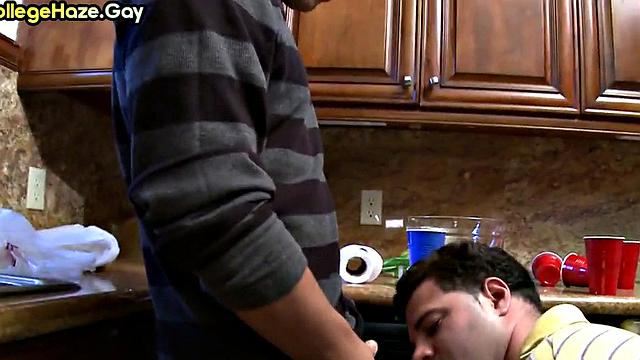 Str8 stud goes wild while fucking college mate for fraternity