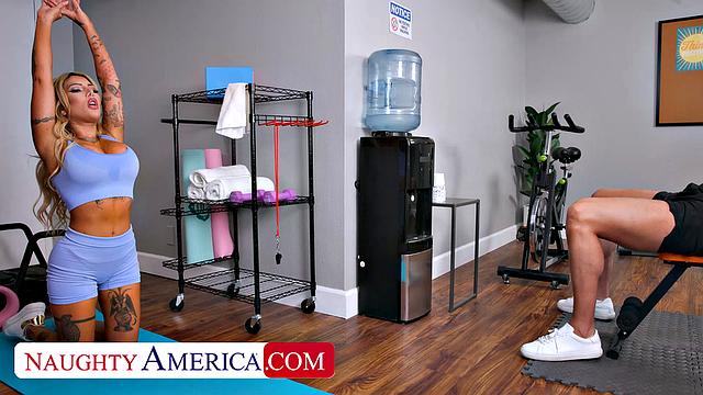 Sexy Blonde Latina Kitana gets a real workout with a big cock