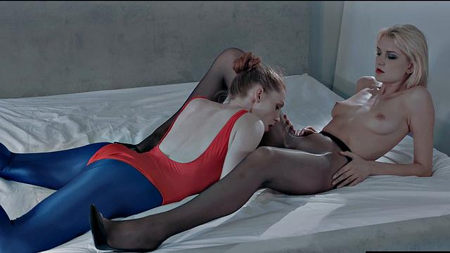 Bree Haze in Satin Dress and Pantyhose Pounded by Rossy