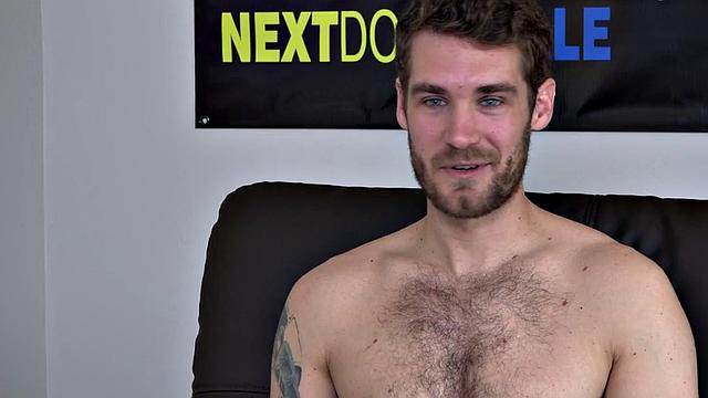 Casting tattoo otter sprays after jerking off in solo