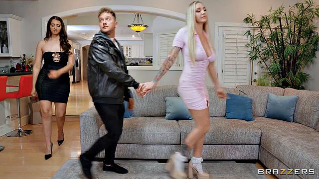 Slutty Stepsisters Compete For Manhood