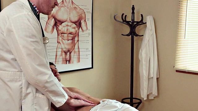 Small twink anally drilled by doctor in infirmary during check
