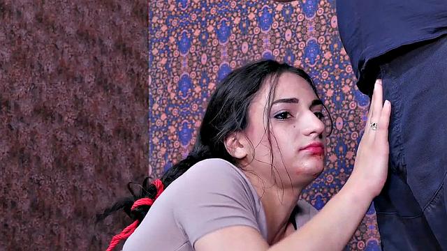 Fish-hooked submissive beauty is spanked hard