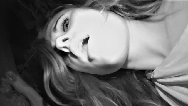 Tattooed brunette gets fucked outdoors and gives a public handjob