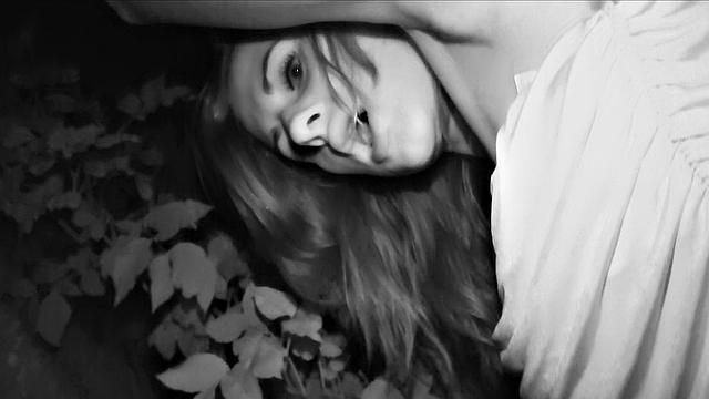 Tattooed brunette gets fucked outdoors and gives a public handjob