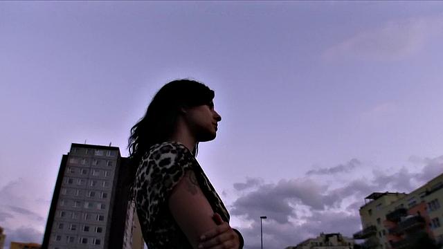 Tattooed brunette gets fucked outdoors and gives a public handjob