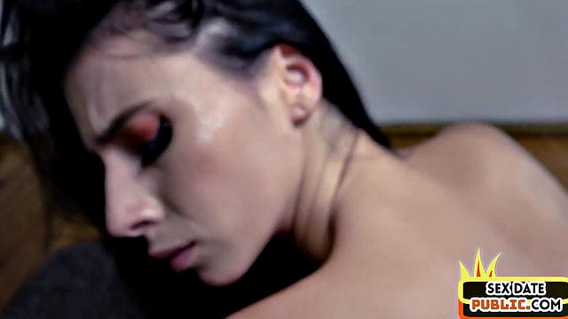 A tattooed brunette tease in cowgirl & doggy position before getting her big tits sucked and titty fucked in POV