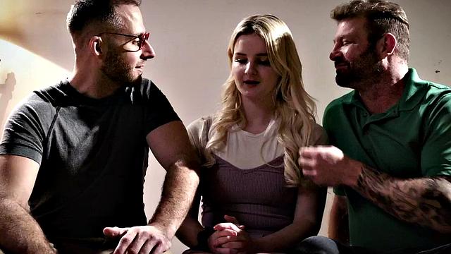 Kinky bisex GF enjoys 3some with BF and his best friend