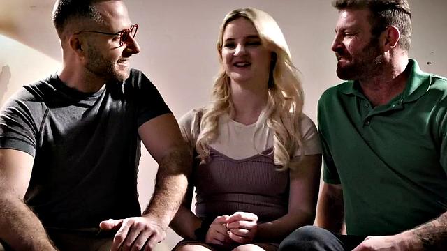 Kinky bisex GF enjoys 3some with BF and his best friend