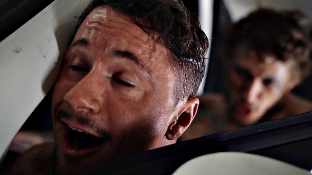 Jockstrap bottom barebacked by big tattooed cock