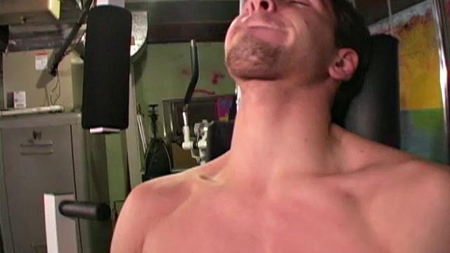 19 year old straight boy Spike is back for another solo and he gives us the baseball jock fantasy, by stripping out of his jersey, stroking his thick cock to a nice erection, and busting a nut.