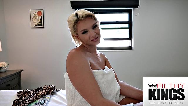 FilthyKings - Caught In Blonde Milf's Closet She Decides To Suck Dick