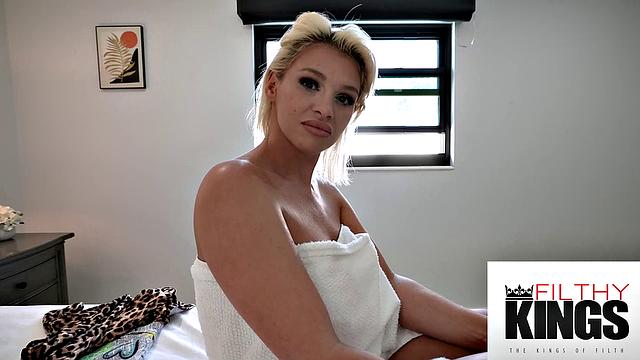 FilthyKings - Caught In Blonde Milf's Closet She Decides To Suck Dick