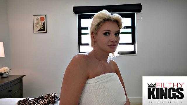 FilthyKings - Caught In Blonde Milf's Closet She Decides To Suck Dick