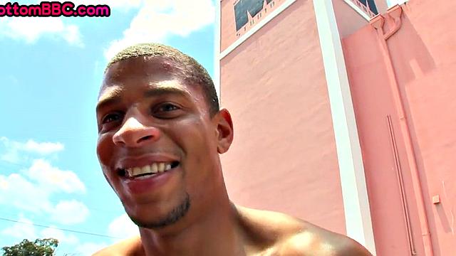 Real Nubian gay nailed outdoor after pickup check