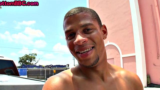 Real Nubian gay nailed outdoor after pickup check