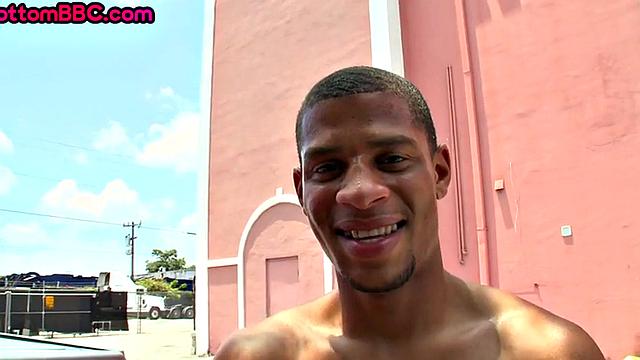 Real Nubian gay nailed outdoor after pickup check