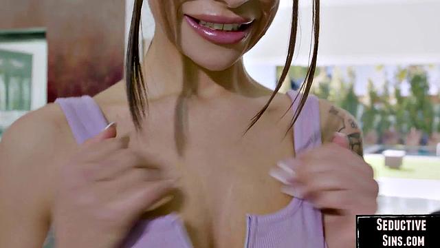 Hairy 21yo babe getting drilled