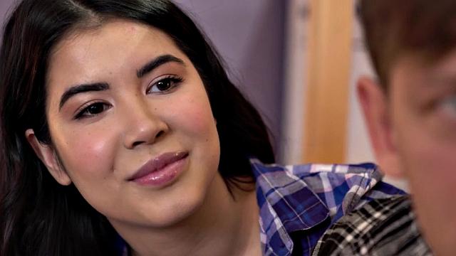 Naughty hostel babes spoil lucky dude in wild threesome with small tits and outdoor cowgirl action