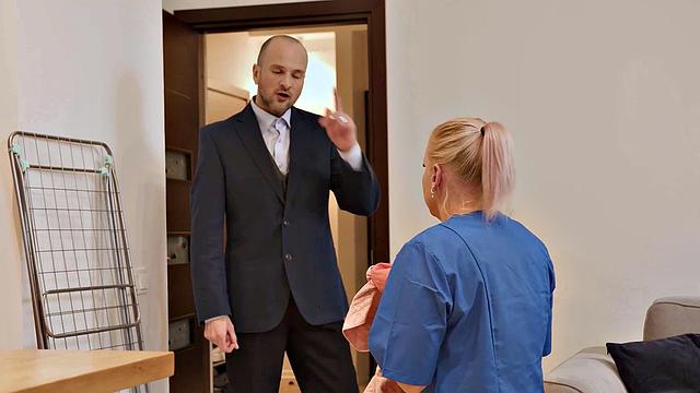 VIP4K. Boss dissatisfied with work penetrates mature maid